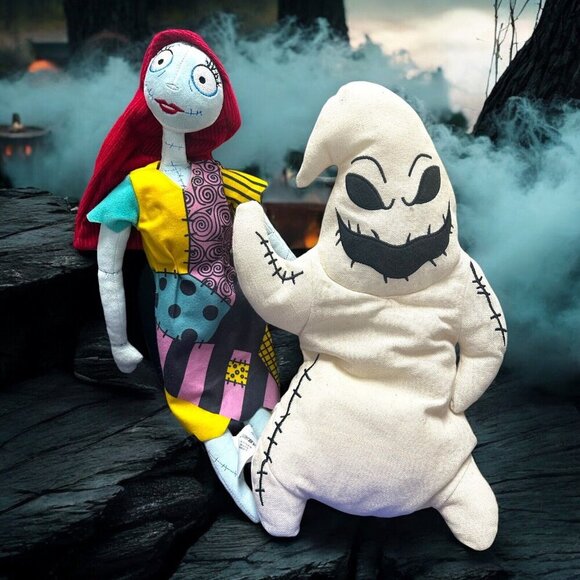 Disney Other - The Nightmare Before Christmas Oogie Boogie Sally Plush Doll Set Disney Dolls